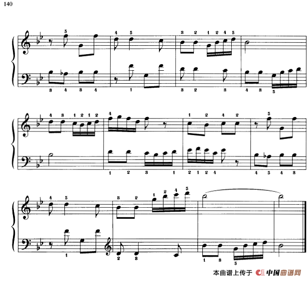 《110首中国民歌钢琴小曲集：丢戒指》钢琴曲谱图分享