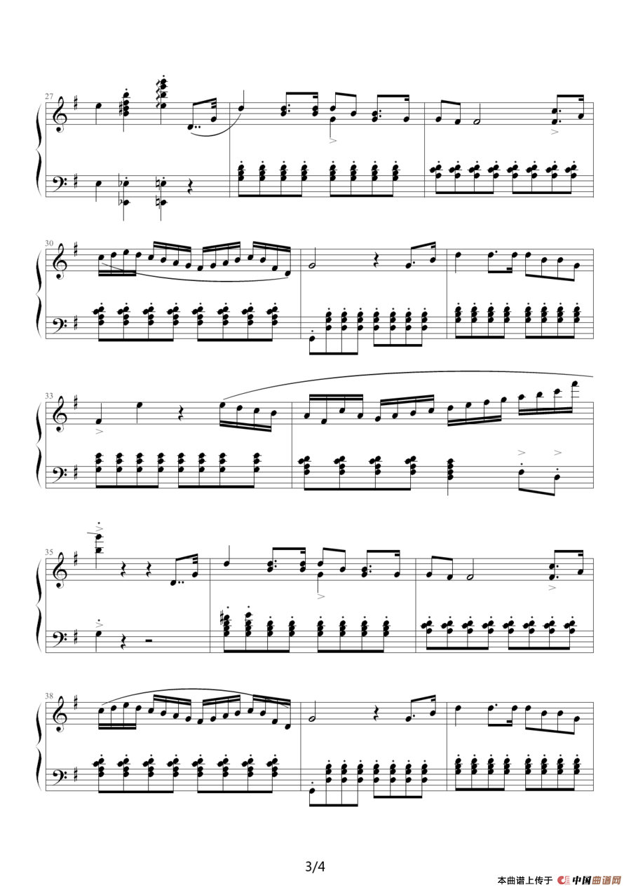 《G大调小奏鸣曲 第一乐章No.1》钢琴曲谱图分享