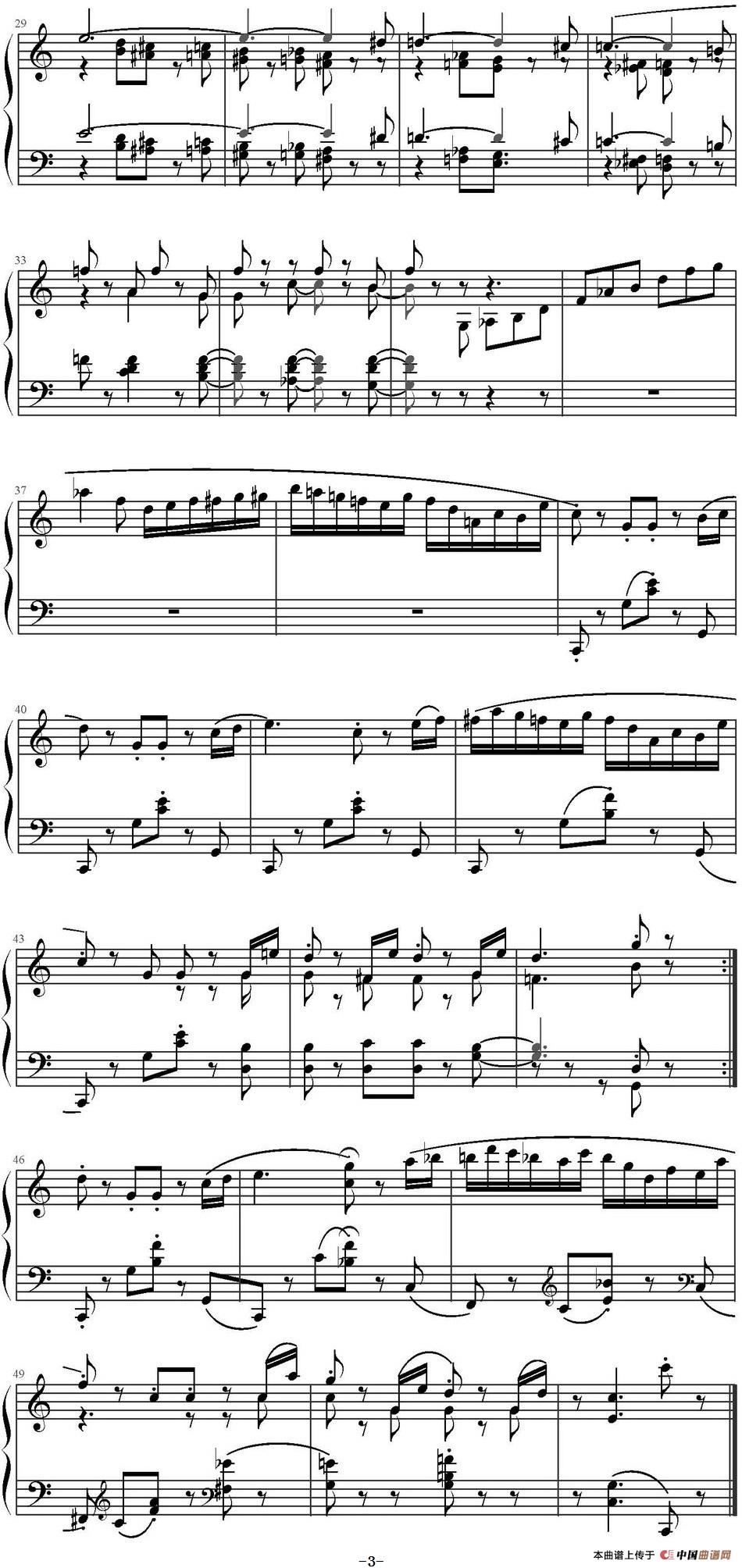 《小精灵舞曲》钢琴曲谱图分享