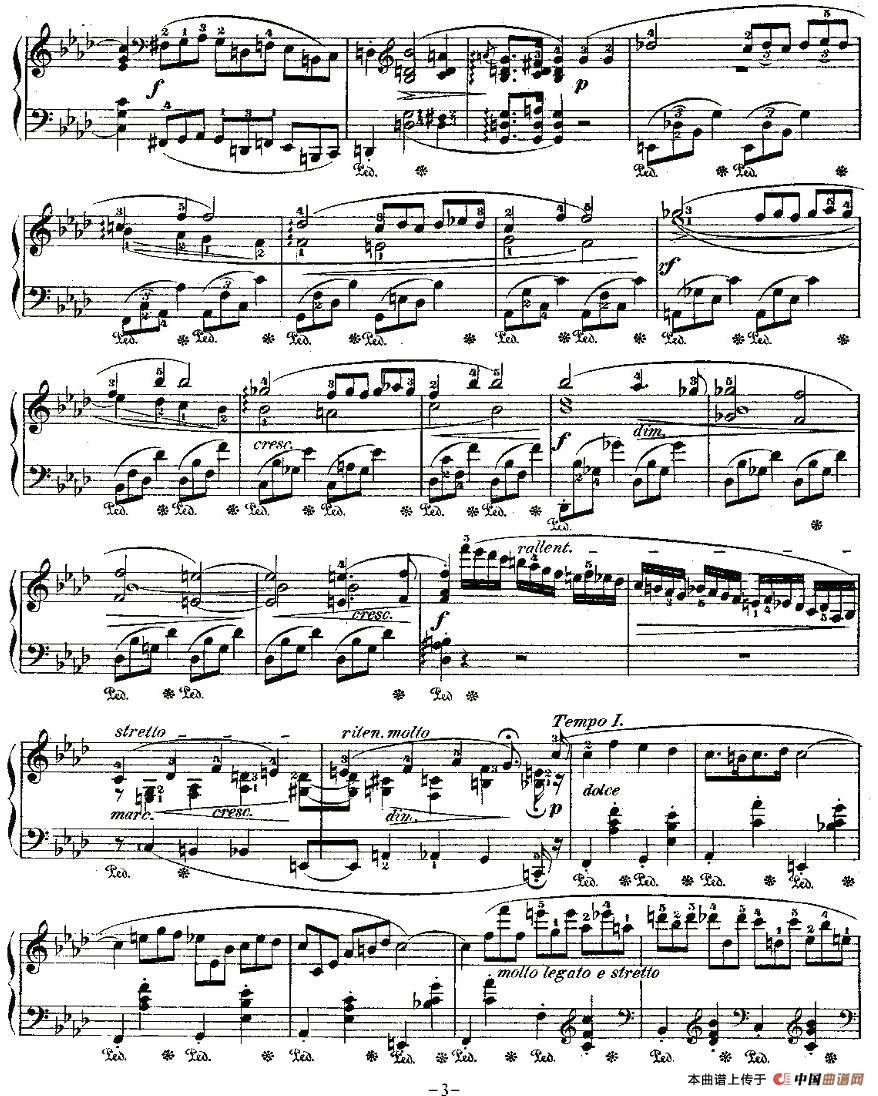 《f小调夜曲Op.55－1》钢琴曲谱图分享