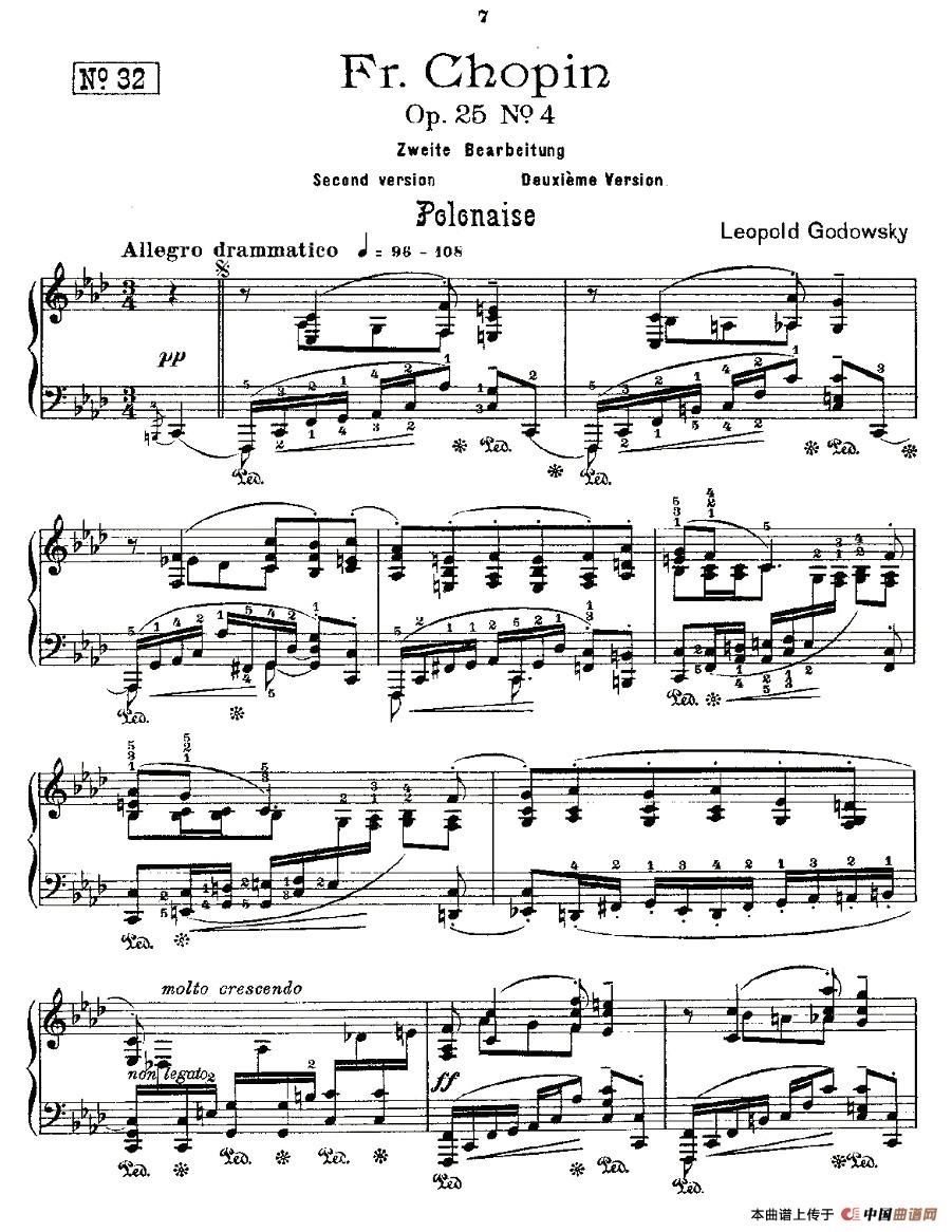《肖邦《练习曲》Fr.Chopin Op.25 No4-2》钢琴曲谱图分享