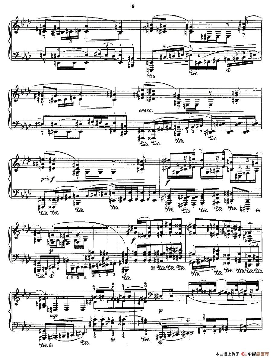 《肖邦《练习曲》Fr.Chopin Op.25 No4-2》钢琴曲谱图分享