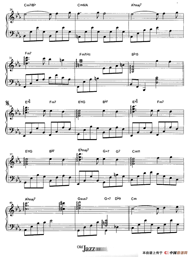 《My Funny Valentine》钢琴曲谱图分享