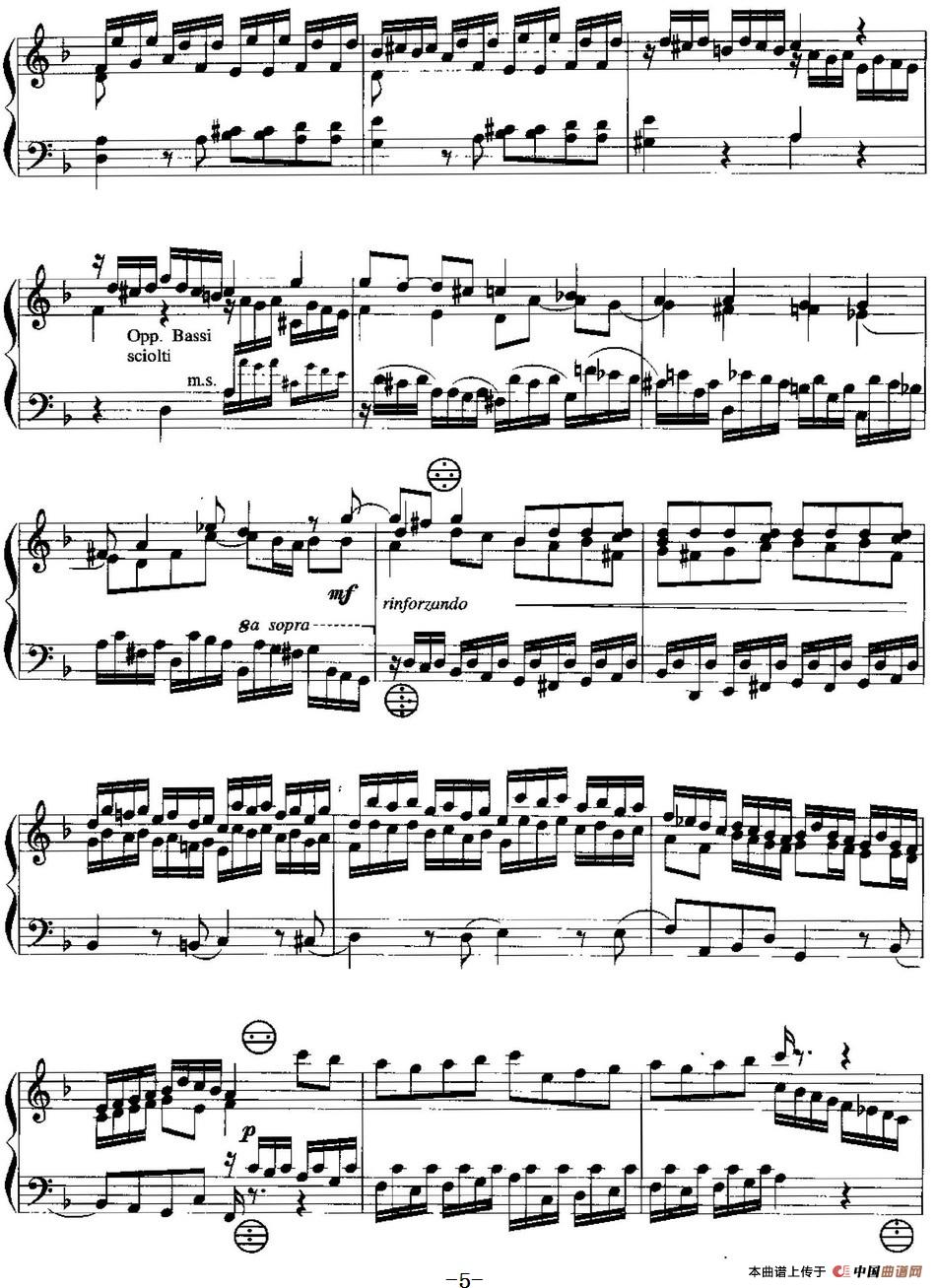 手风琴复调作品：d小调托卡塔与赋格手风琴谱（线简谱对照、带指法版）