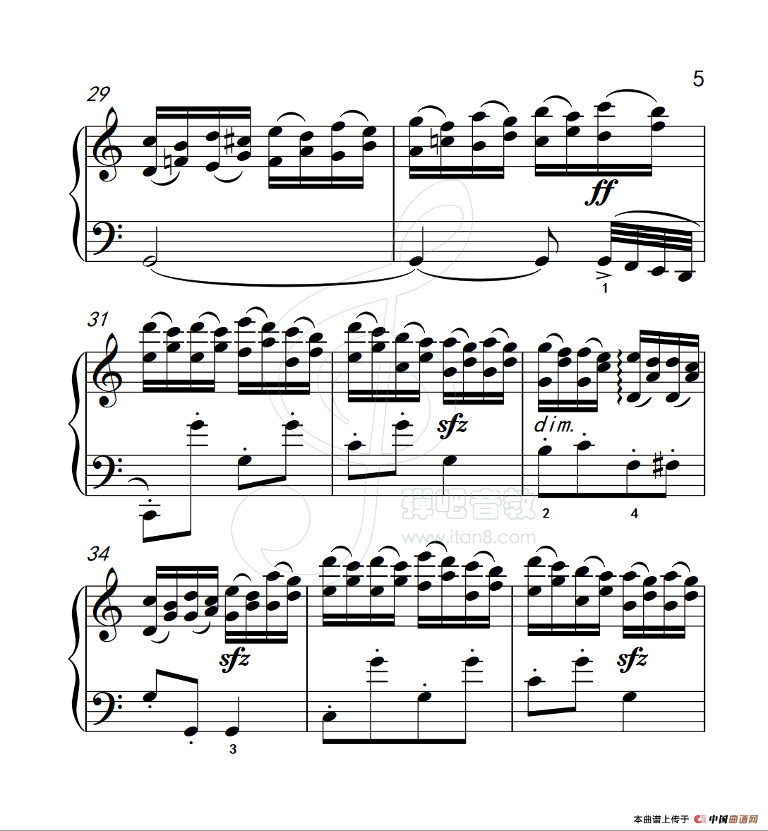《练习曲 26》钢琴曲谱图分享
