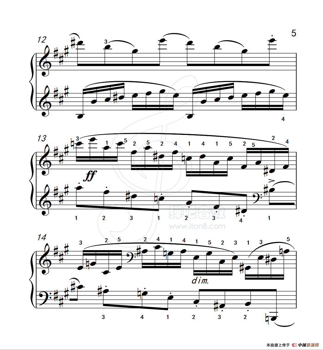 《练习曲 40》钢琴曲谱图分享