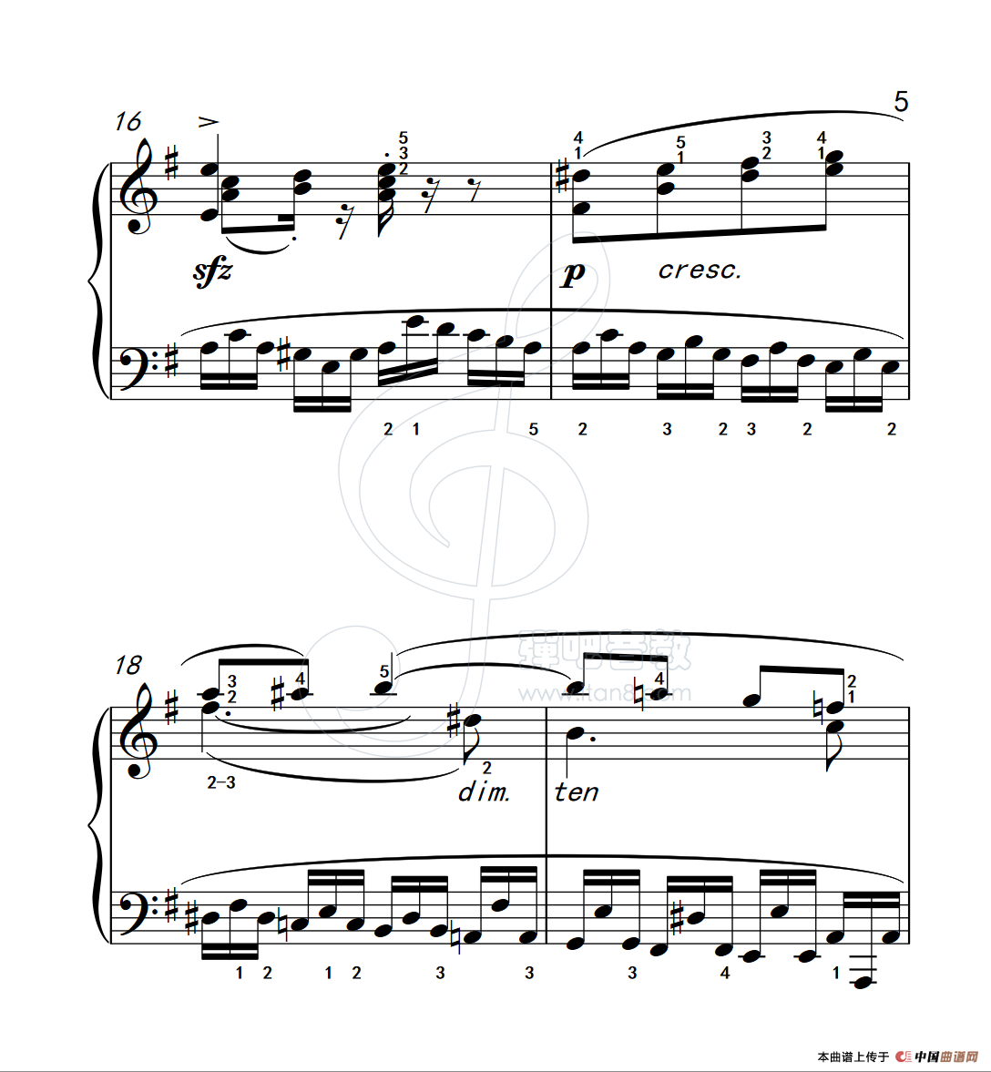 《练习曲 22》钢琴曲谱图分享