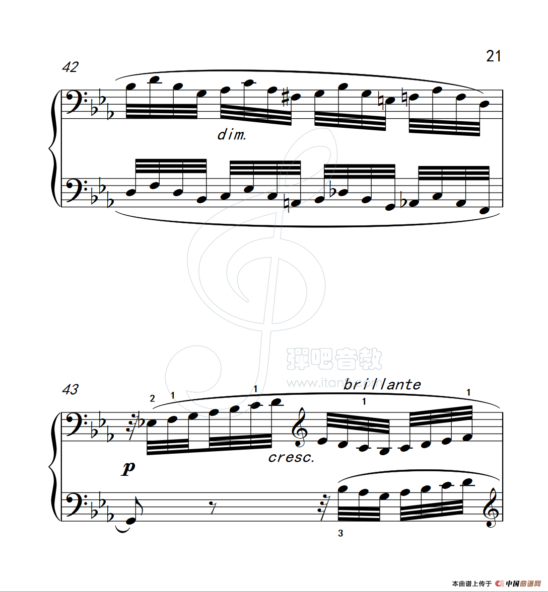 《练习曲 30》钢琴曲谱图分享