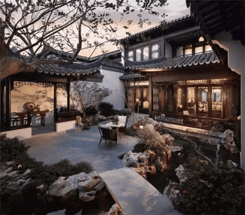 中国传统庭院平面图
