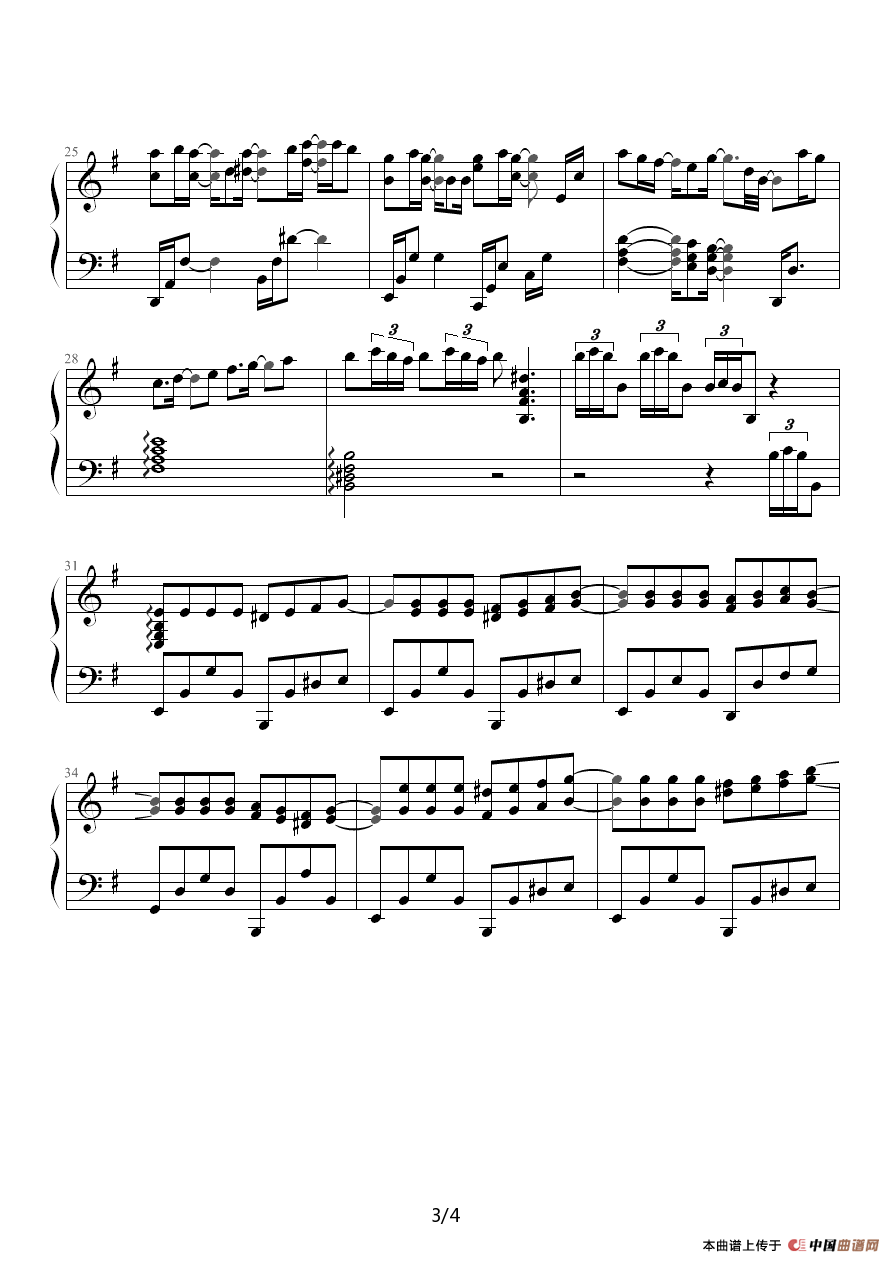 《southren all stars》钢琴曲谱图分享